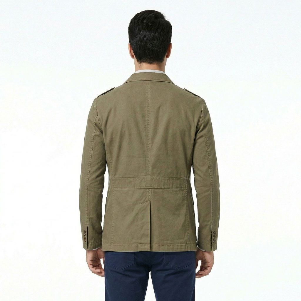 Men's Button Front Blazer Jacket