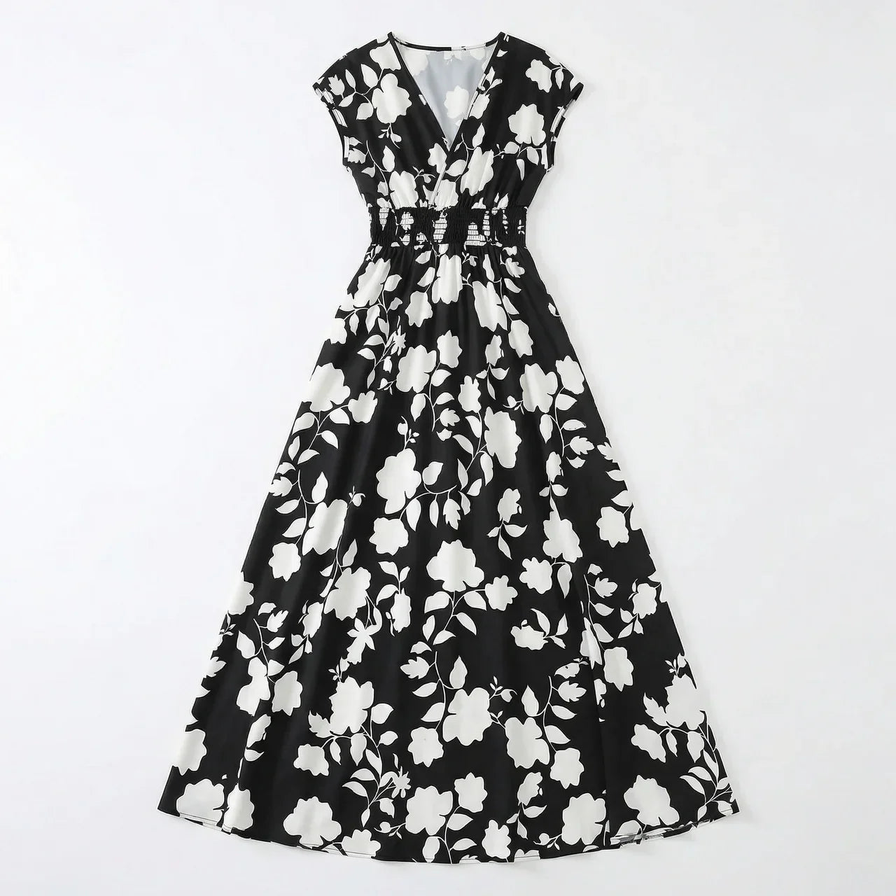 Women’s Elegant Floral Print Summer Maxi Dress