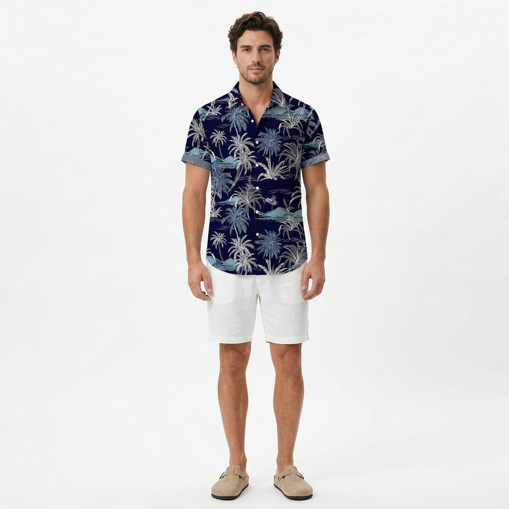 Men's Casual Printed Summer Shirt
