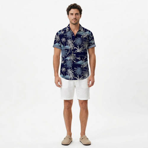 Men's Casual Printed Summer Shirt