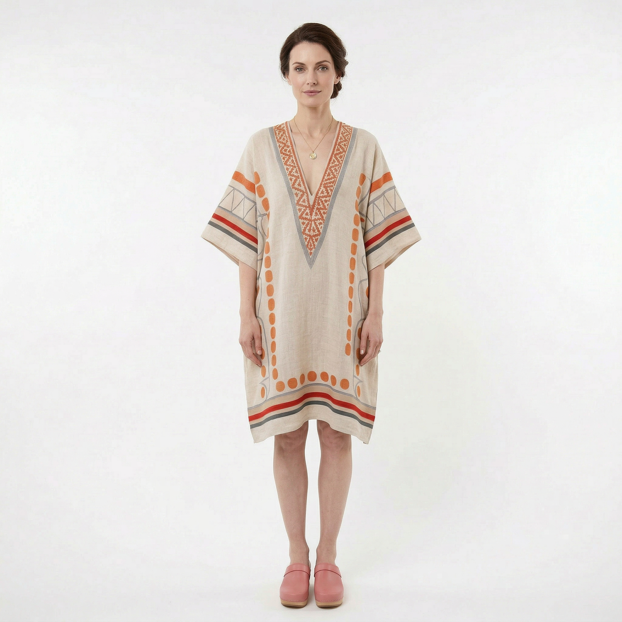 Women’s V-Neck Kaftan Summer Dress
