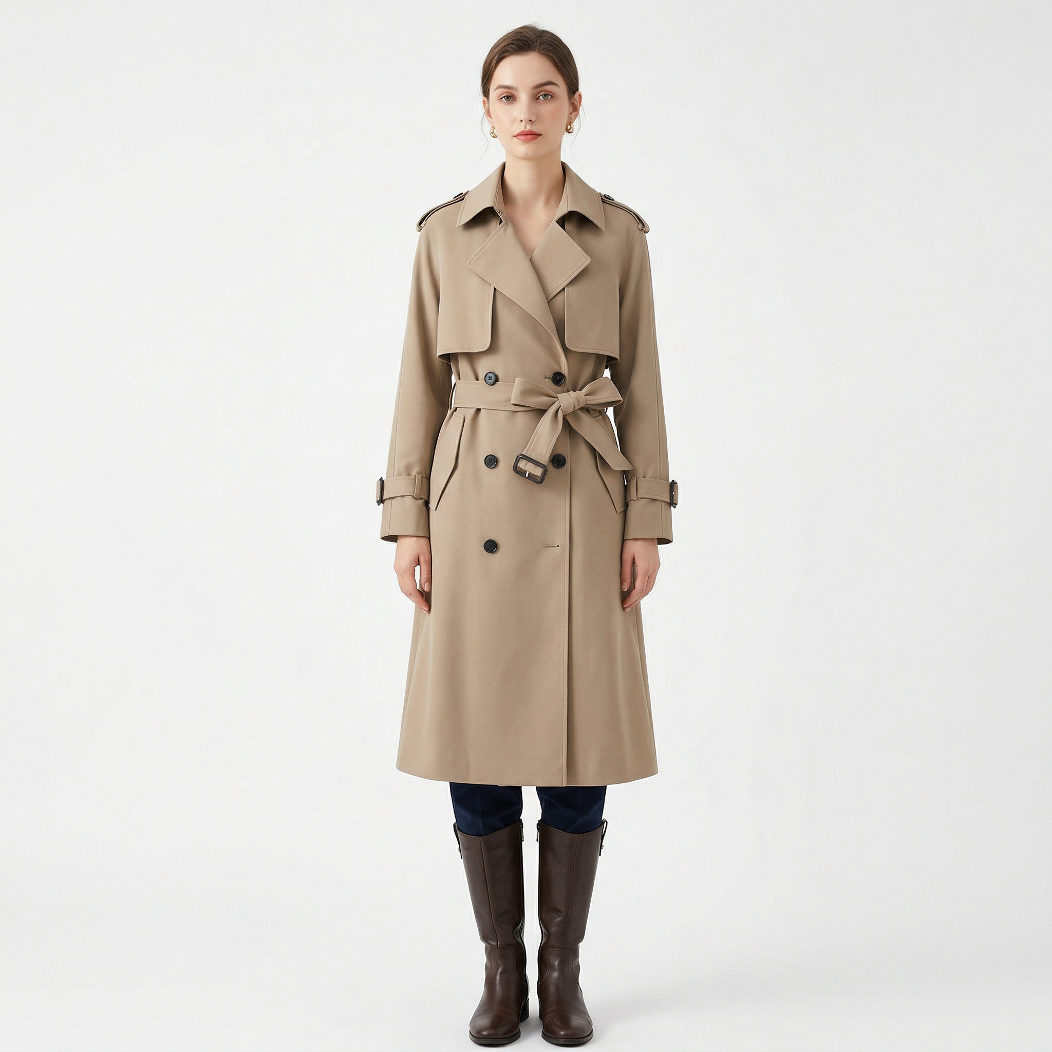 Women's Winter Long Sleeve Trench Coat