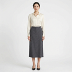Valenomode - Women’s Straight Leg Elegant Midi Skirt