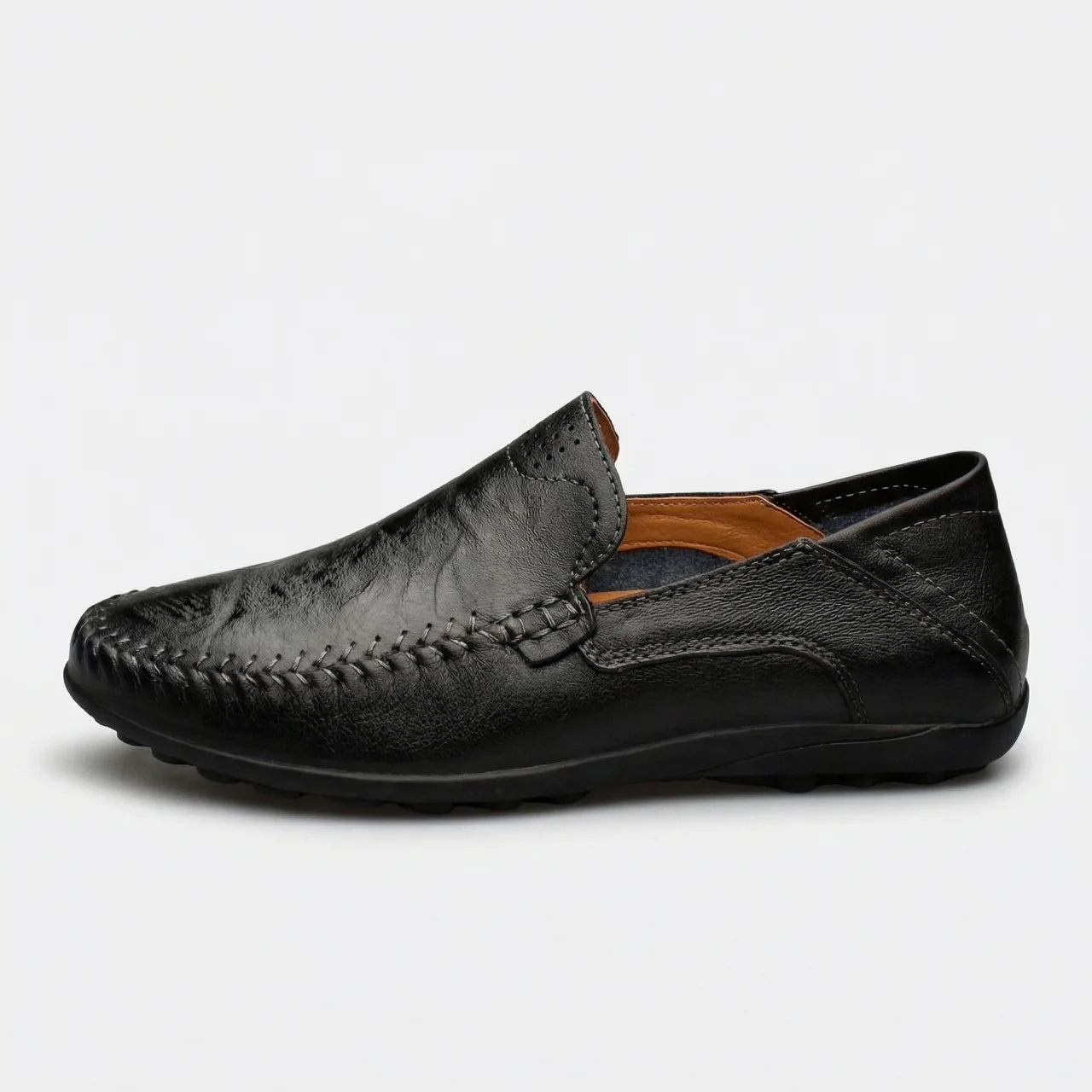 Valenomode - Men’s Leather Slip-On Loafers