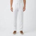 Valenomode - Men’s Linen Drawstring Waist Pants