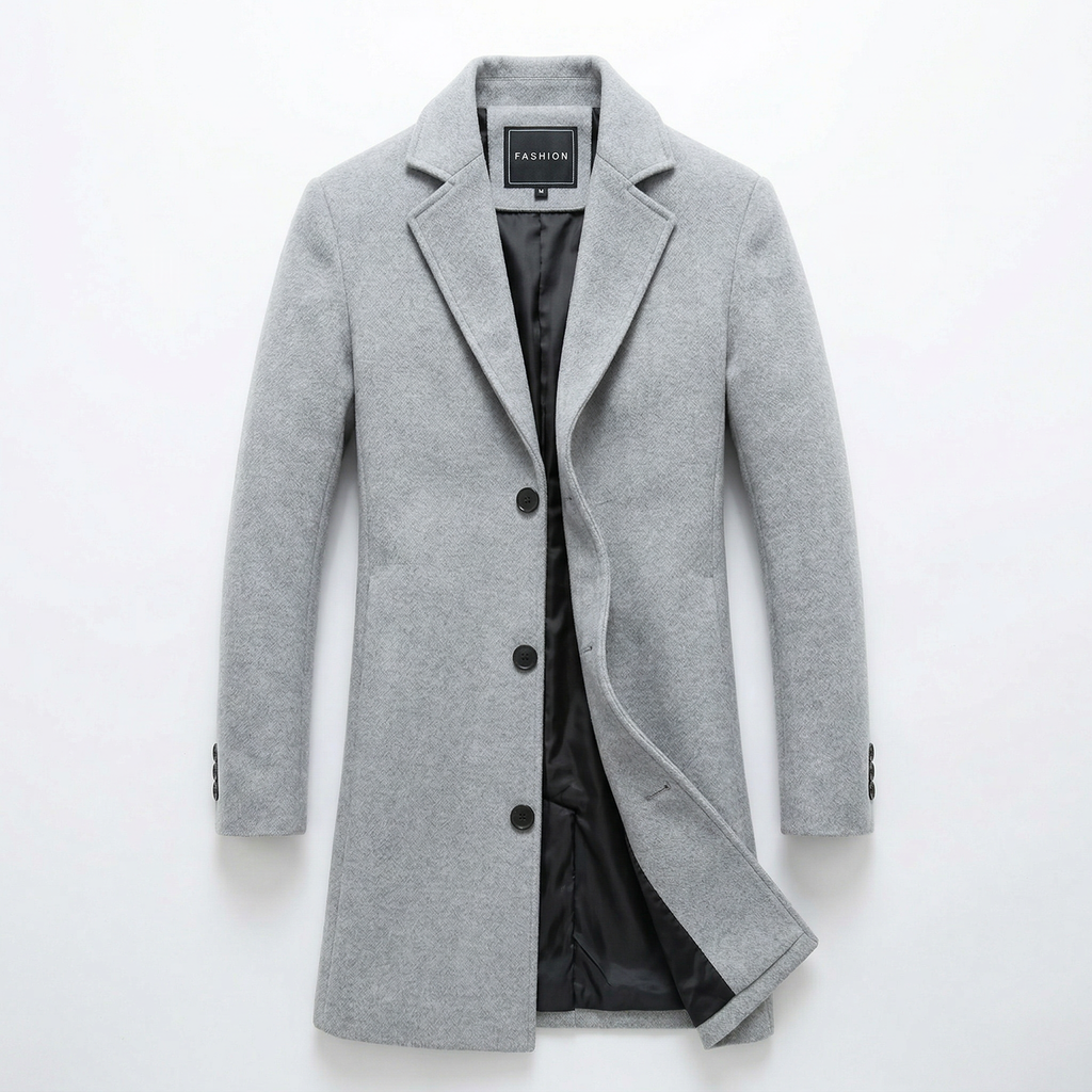 Men's Wool Business Trench Coat