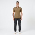 Men's Short Sleeve Zip Polo Shirt