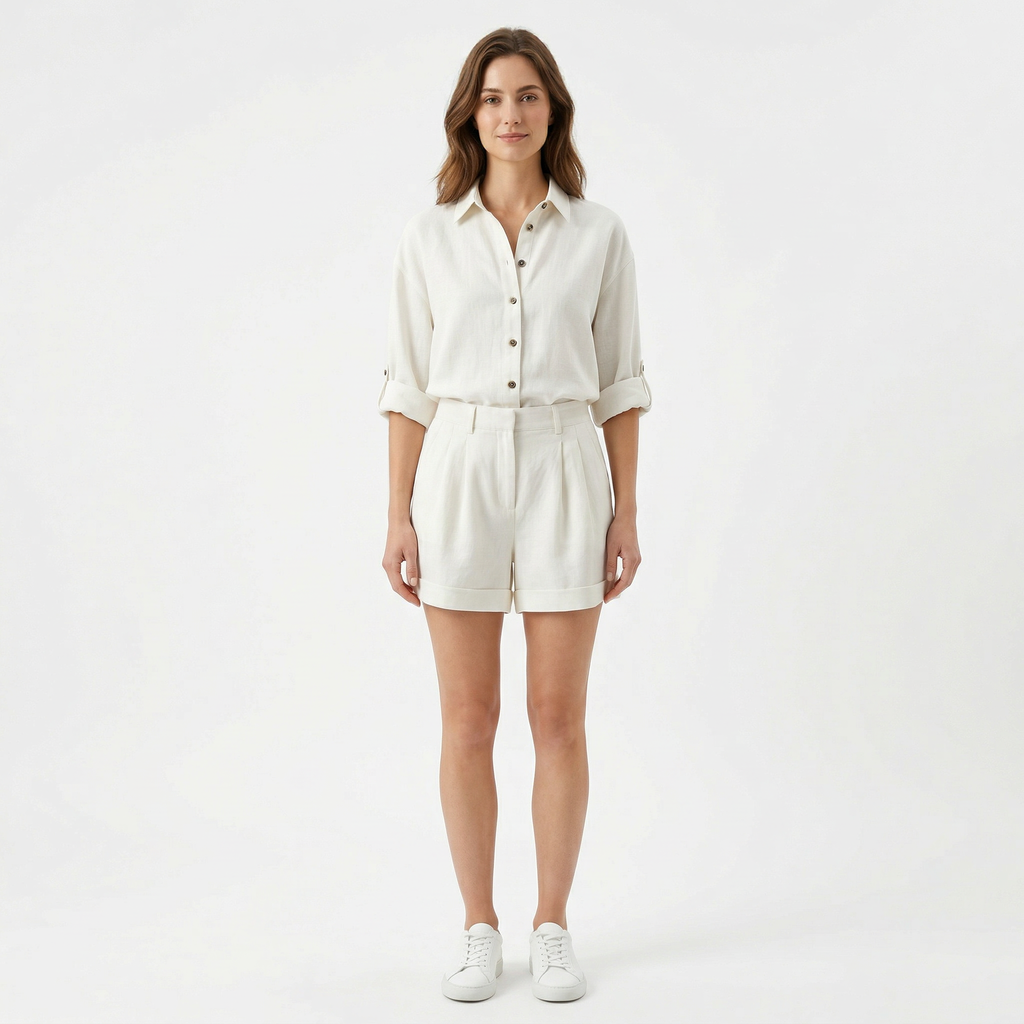 Women’s Linen Summer Co-ord Short