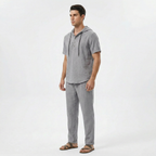 Valenomode - Men’s Linen Hooded Summer Set