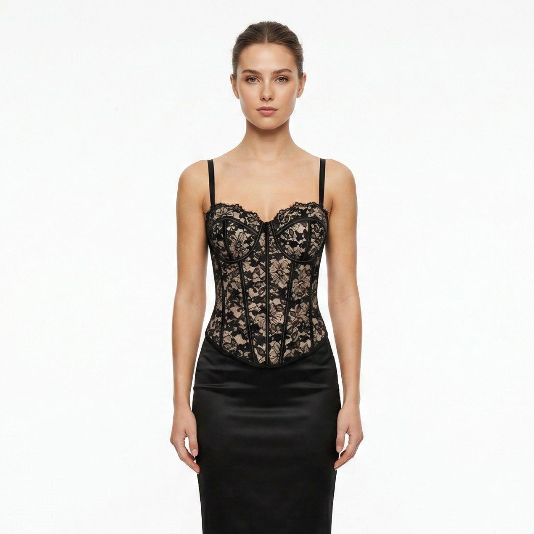 Valenomode - Women’s Structured Cup Corset Top