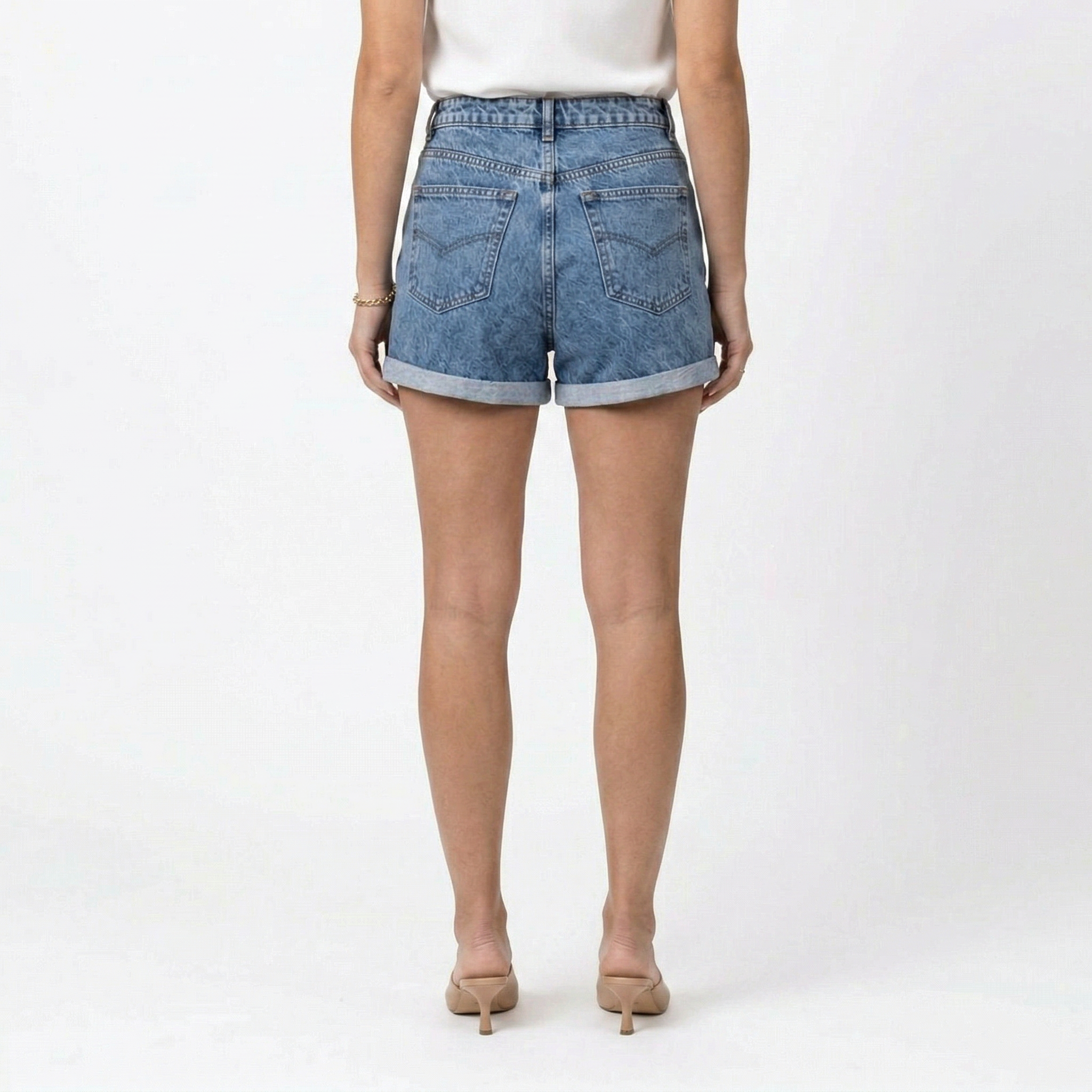 Valenomode - Women’s High Rise Denim Shorts