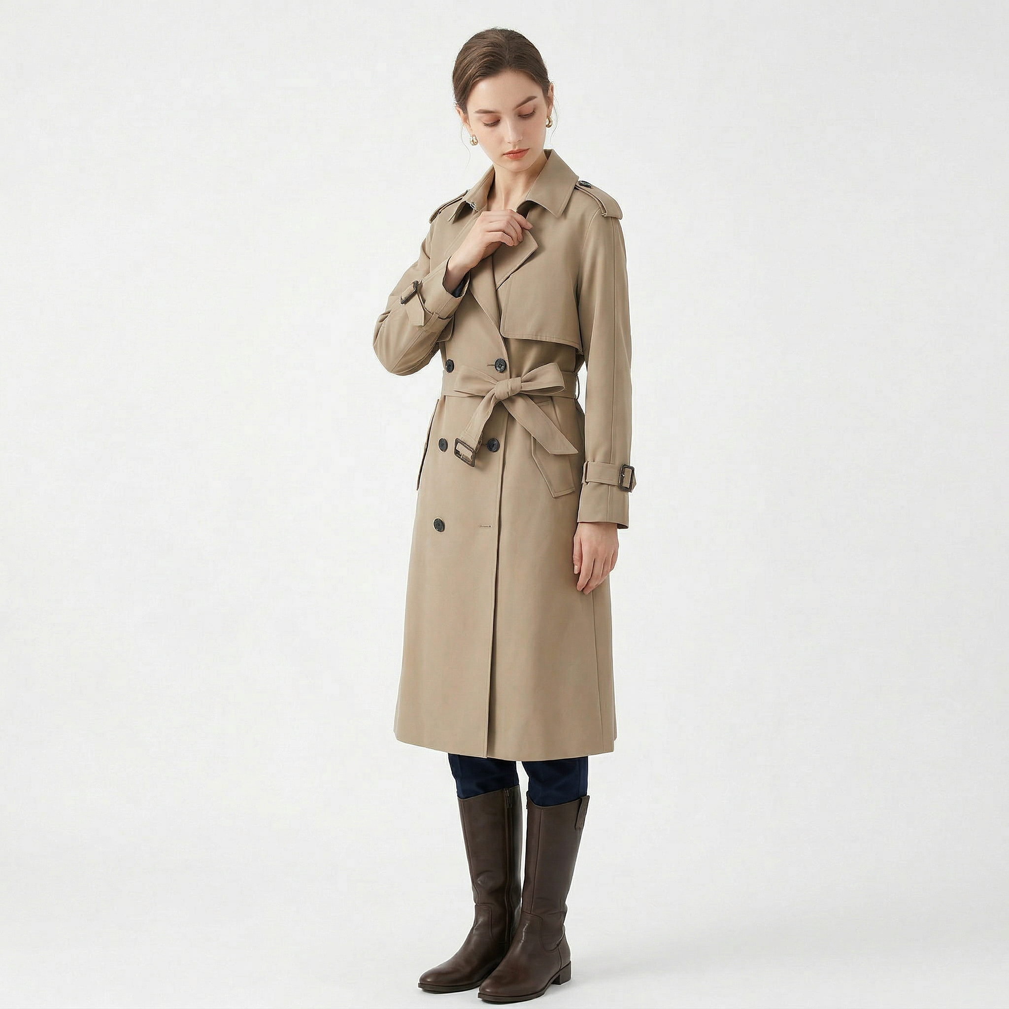 Women's Winter Long Sleeve Trench Coat