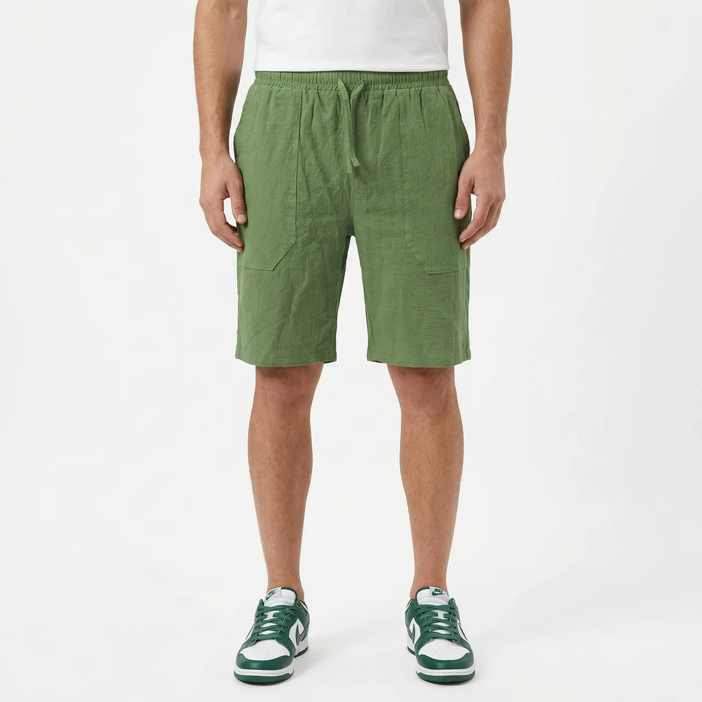 Valenomode - Men’s Linen Drawstring Shorts