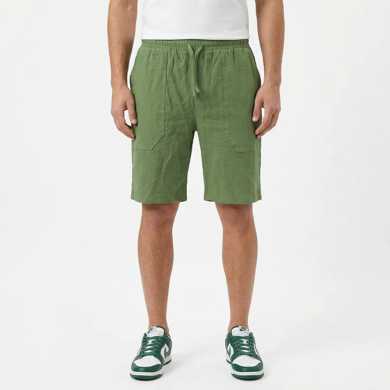 Valenomode - Men’s Linen Drawstring Shorts