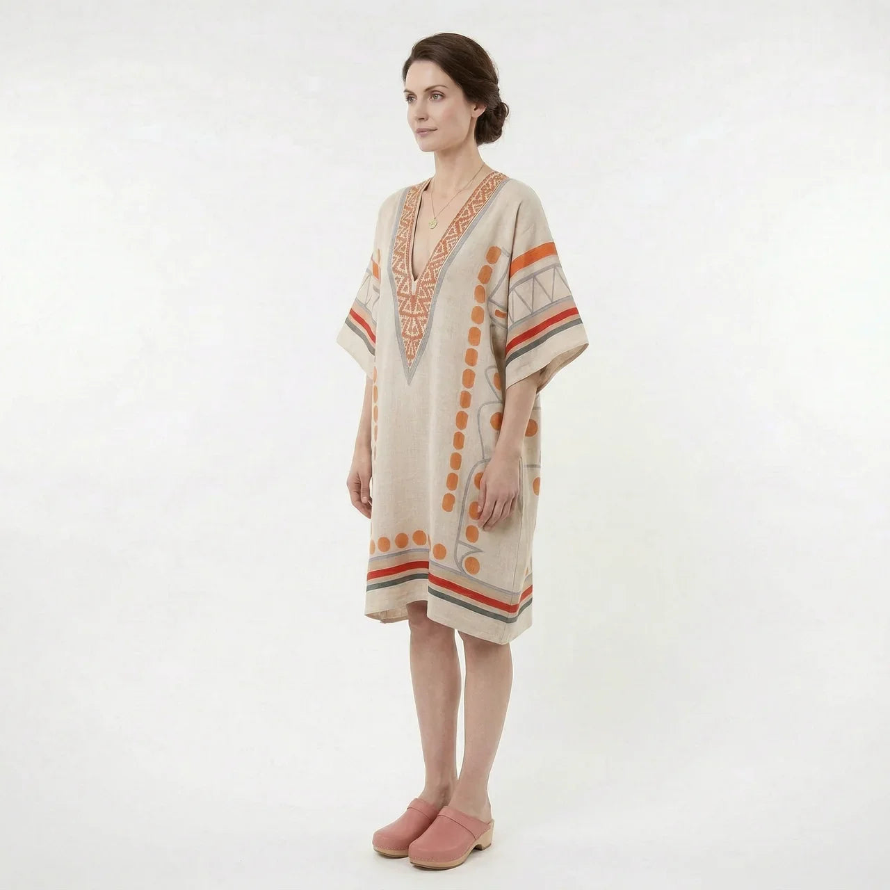 Women’s V-Neck Kaftan Summer Dress