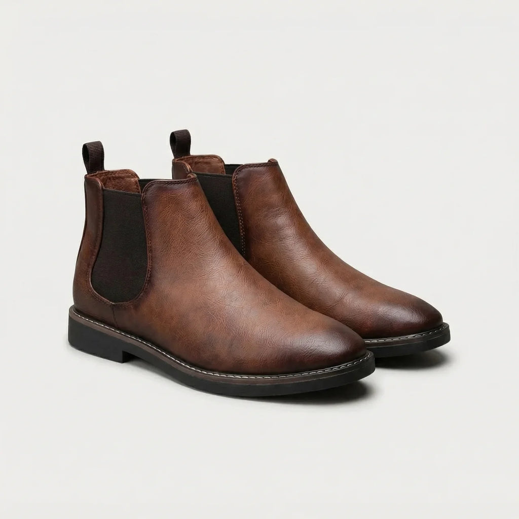 Valenomode - Men’s Chelsea leather Ankle Boots