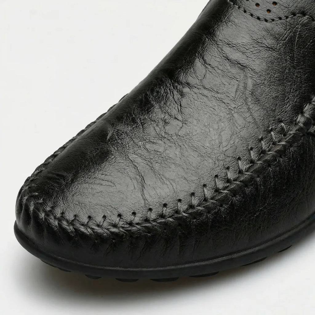 Valenomode - Men’s Leather Slip-On Loafers