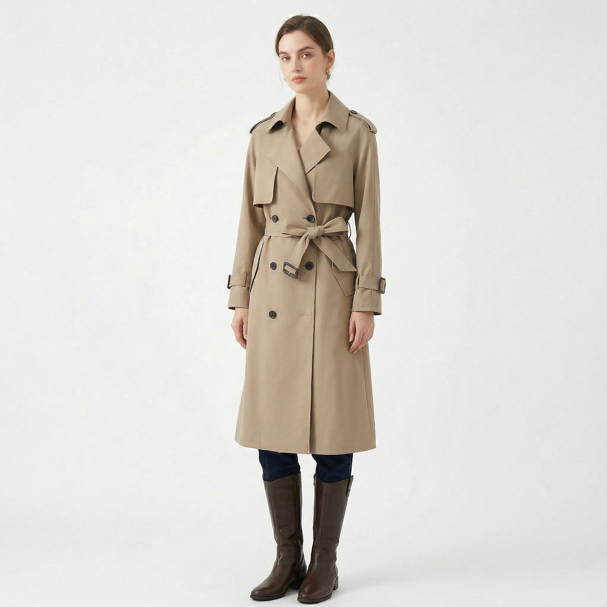 Women's Winter Long Sleeve Trench Coat