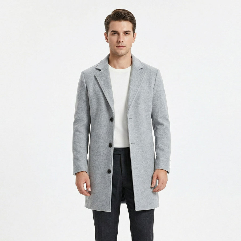 Men's Wool Business Trench Coat