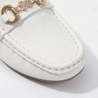 Valenomode - Women’s Chain Detail Flat Loafers