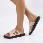 Valenomode - Women’s Cross Strap Summer Sandals