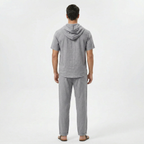 Valenomode - Men’s Linen Hooded Summer Set