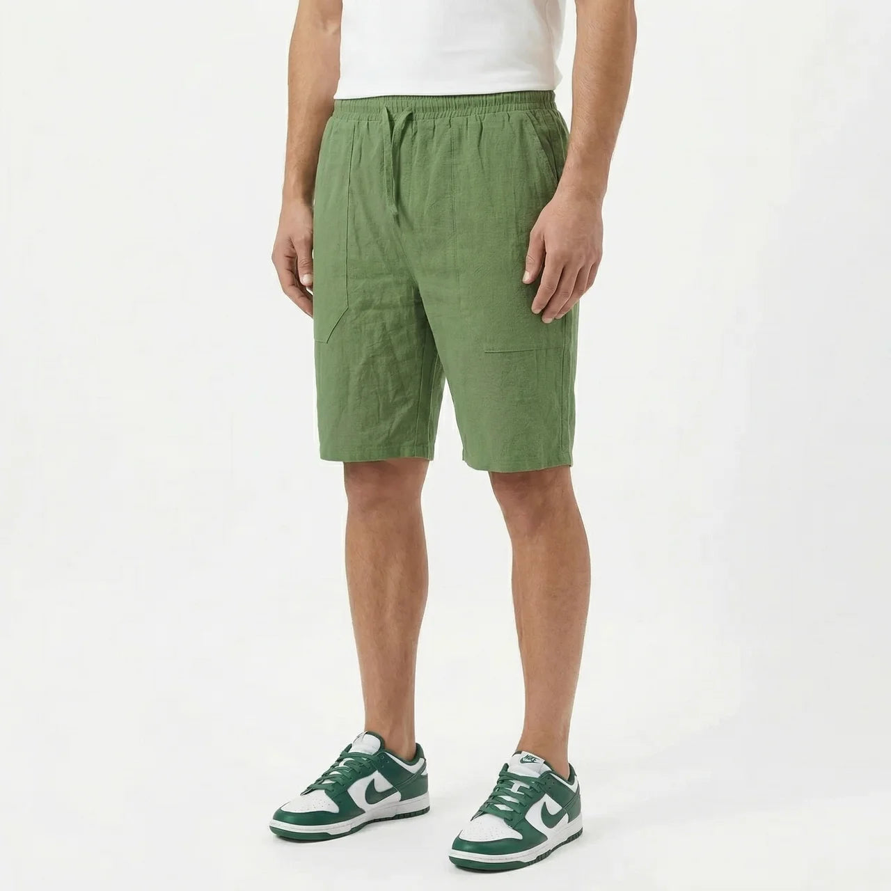 Valenomode - Men’s Linen Drawstring Shorts