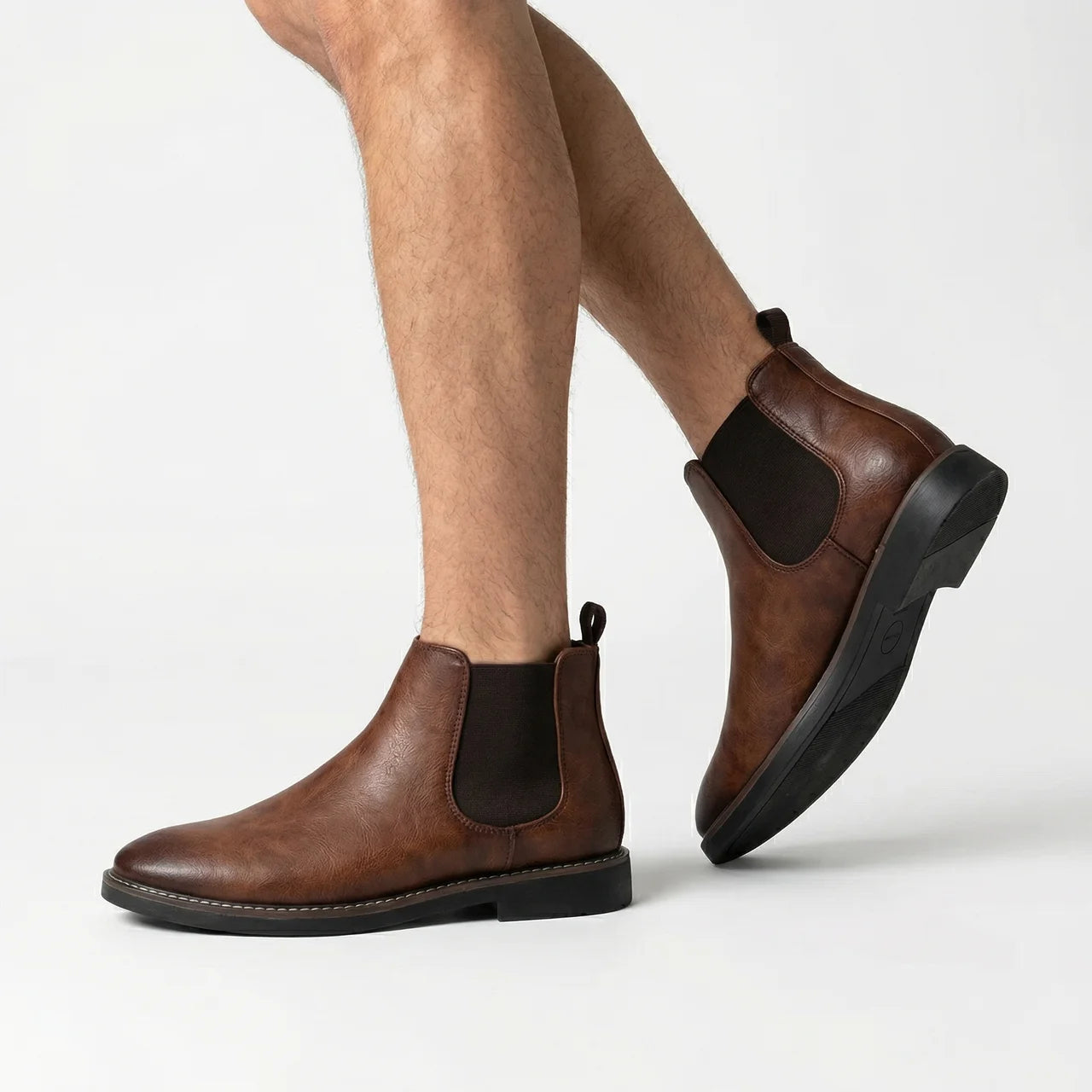 Valenomode - Men’s Chelsea leather Ankle Boots