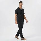 Valenomode - Men’s Linen Hooded Summer Set