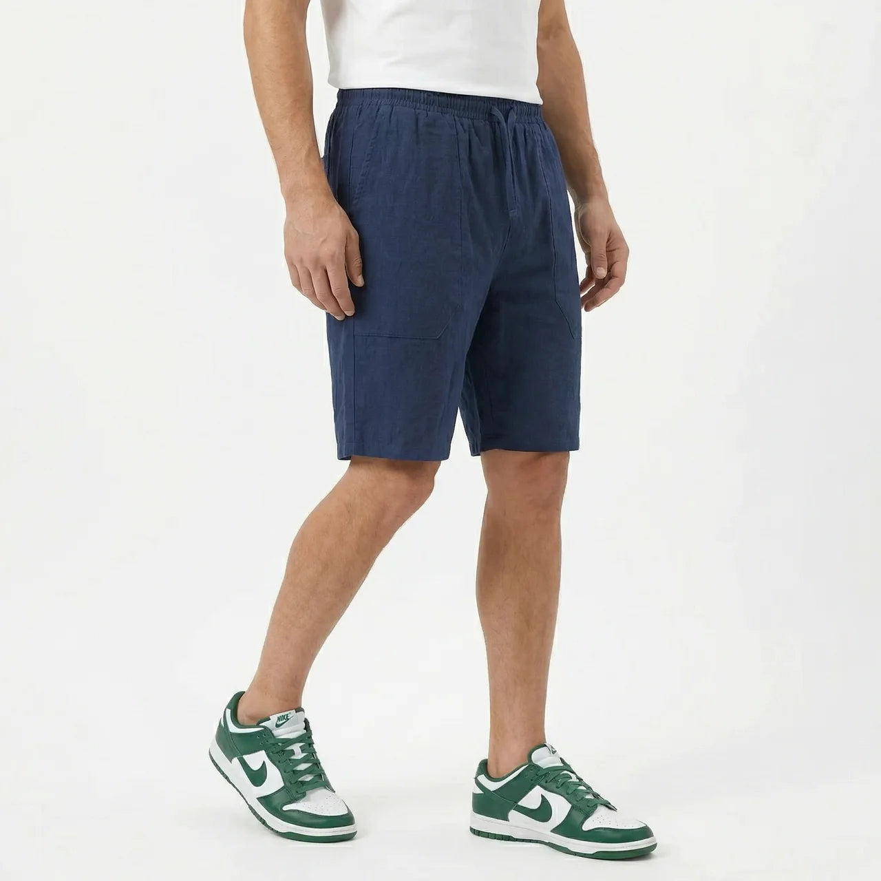 Valenomode - Men’s Linen Drawstring Shorts