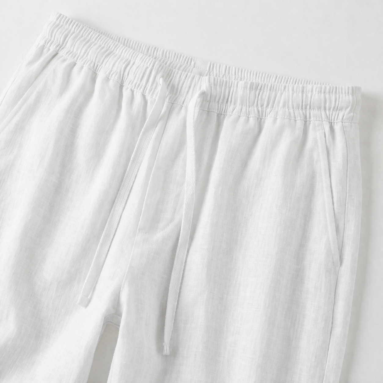 Valenomode - Men’s Linen Drawstring Waist Pants