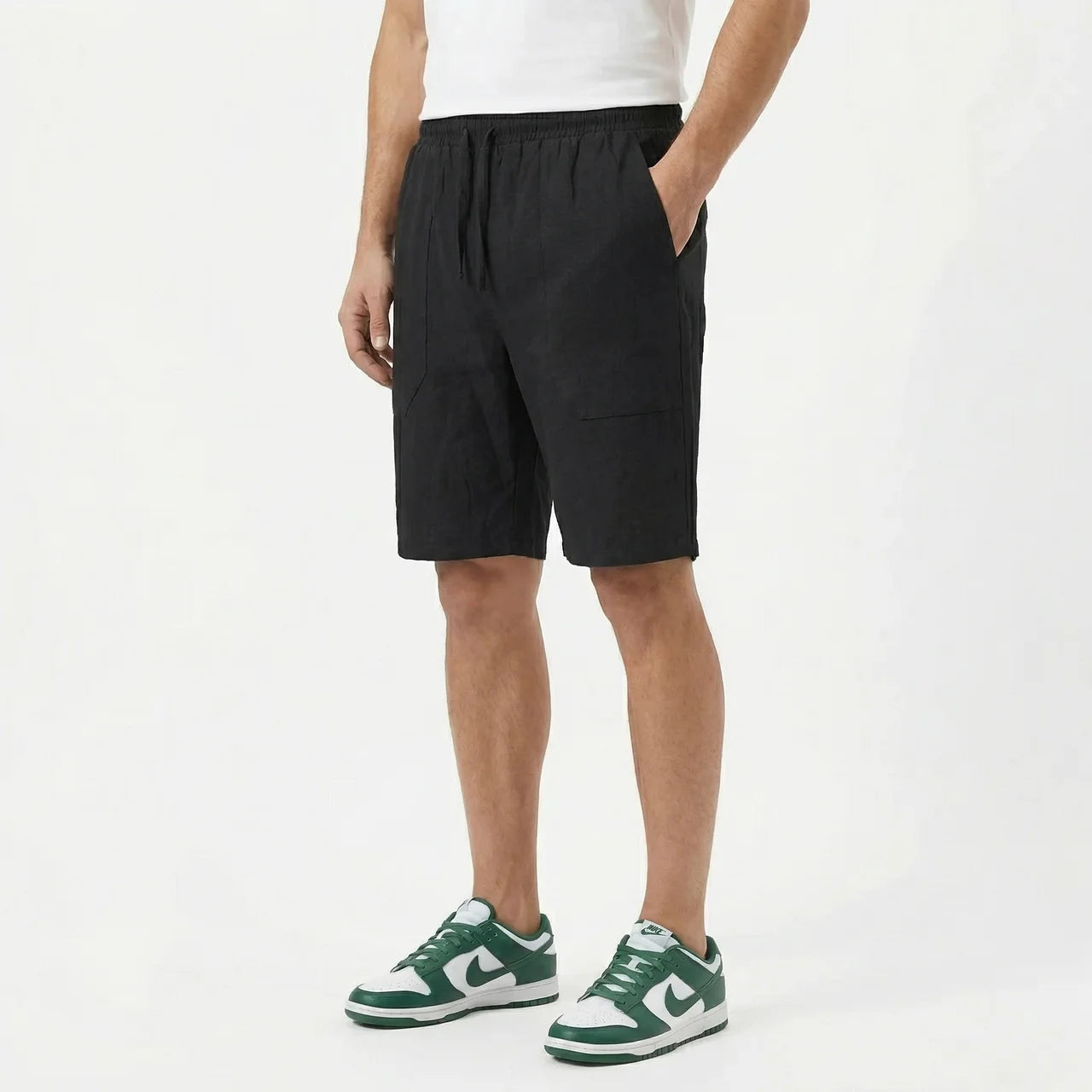 Valenomode - Men’s Linen Drawstring Shorts