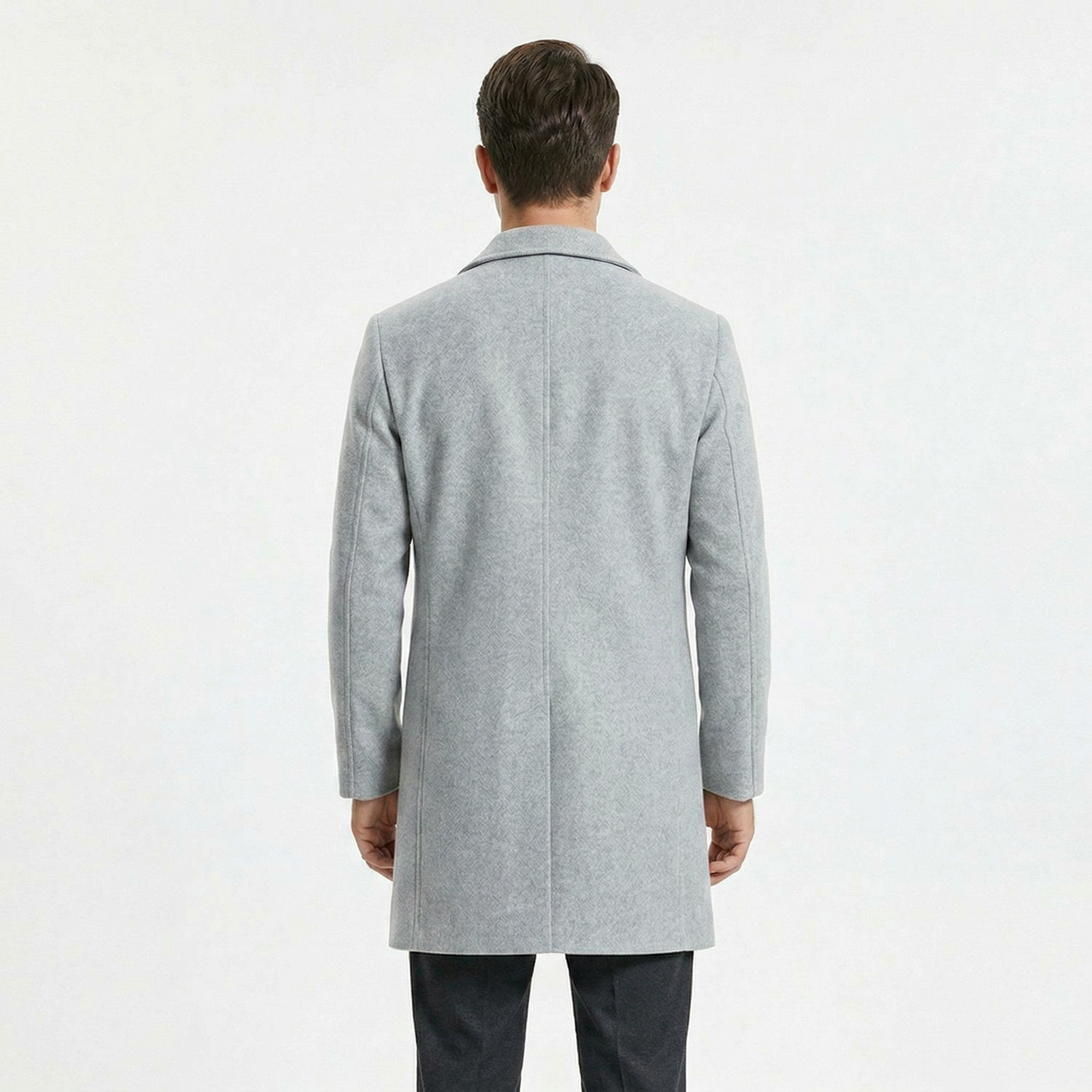 Men's Wool Business Trench Coat