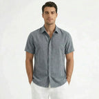 Men’s Casual Linen Short Sleeve Shirt