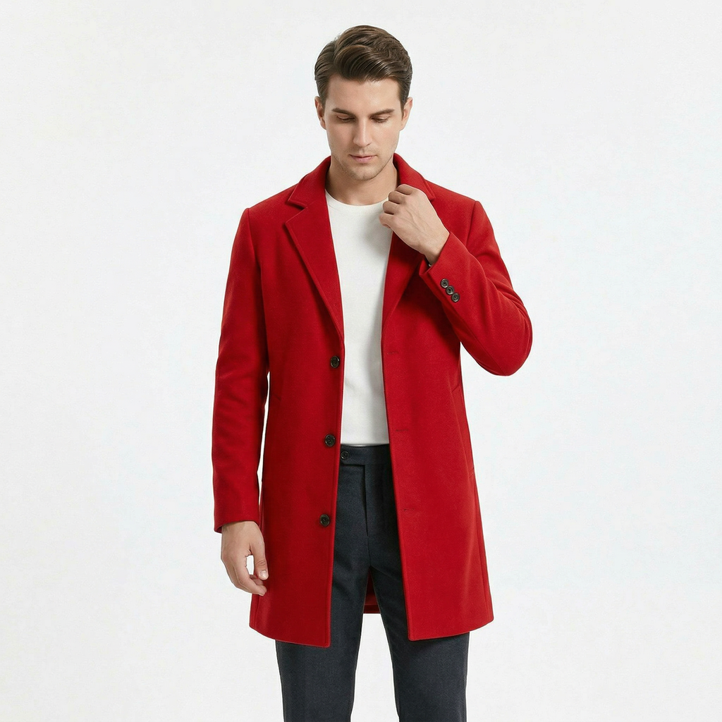 Men's Wool Business Trench Coat