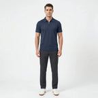 Men's Short Sleeve Zip Polo Shirt