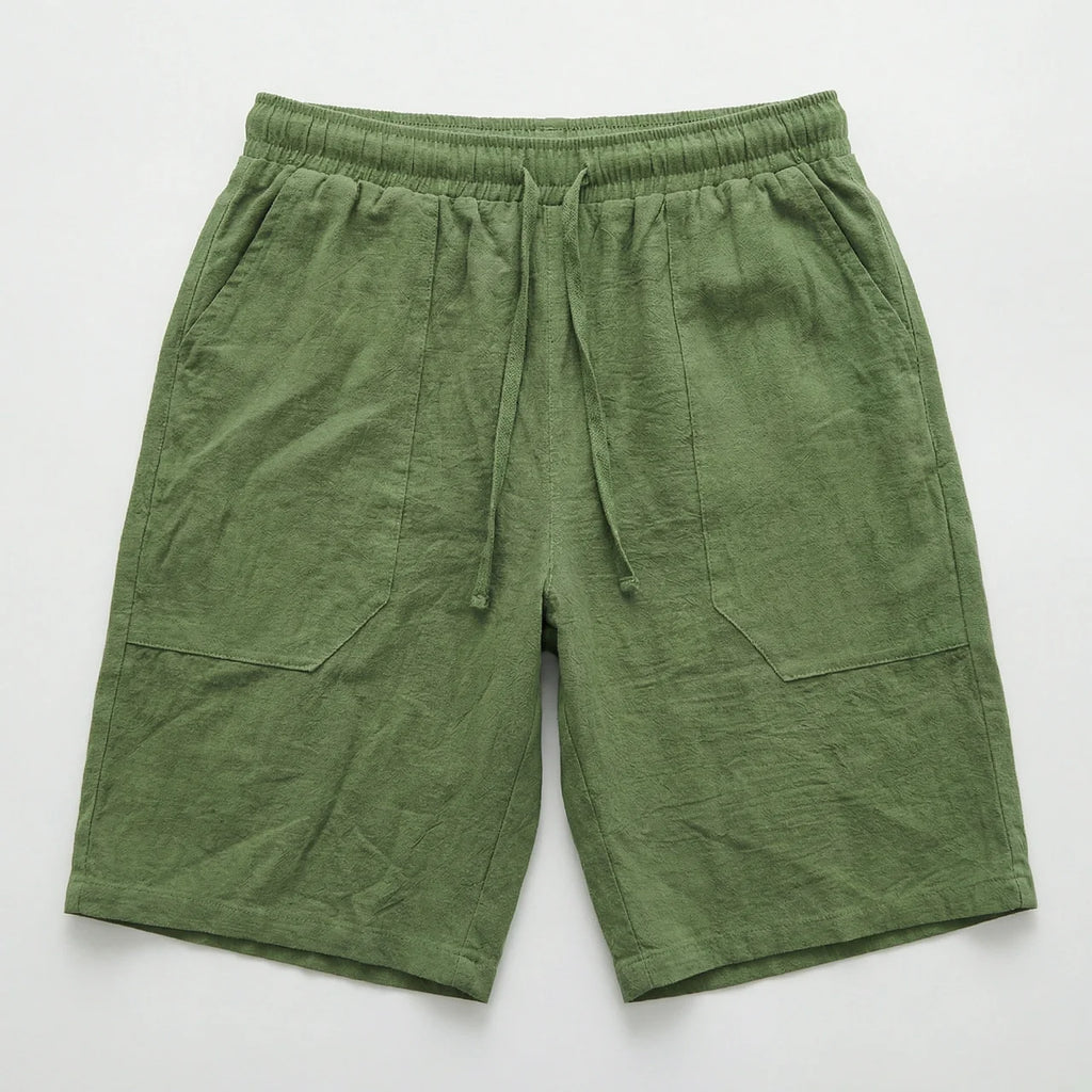 Valenomode - Men’s Linen Drawstring Shorts