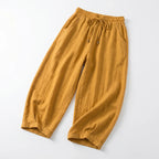 Women's Wide Leg Linen Drawstring Trousers