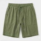 Valenomode - Men’s Pull-On Linen Summer Shorts