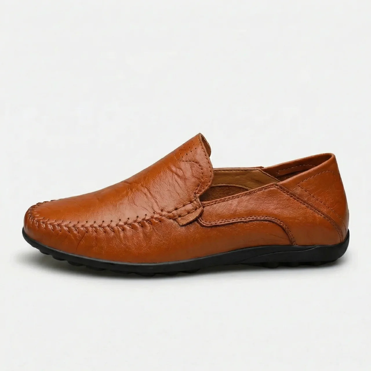 Valenomode - Men’s Leather Slip-On Loafers