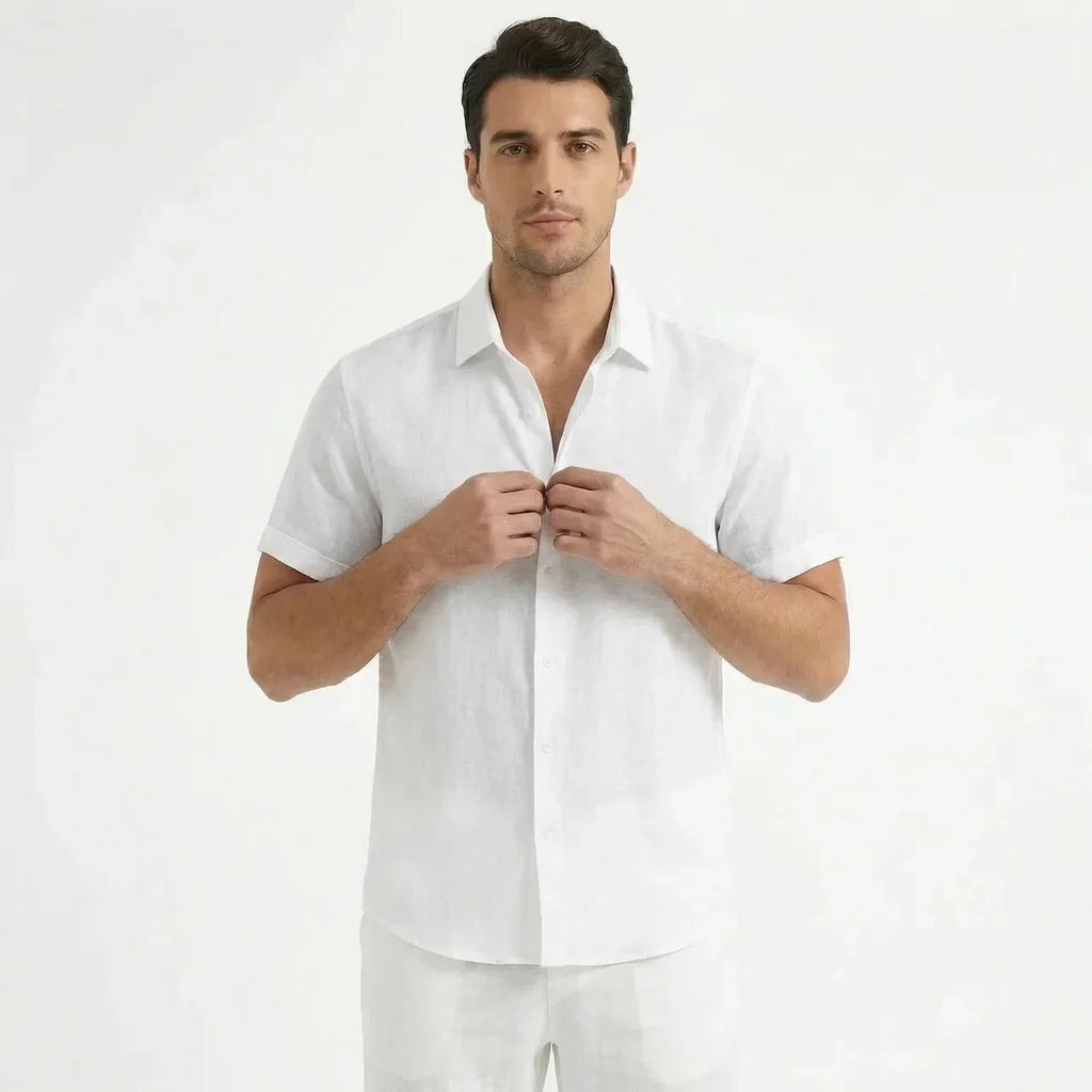 Men’s Casual Linen Short Sleeve Shirt