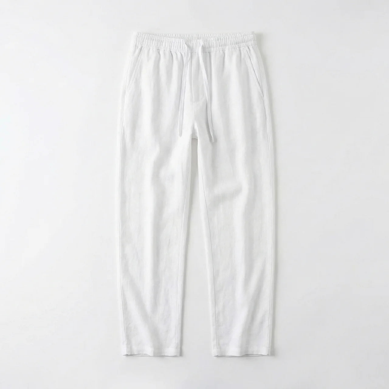 Valenomode - Men’s Linen Drawstring Waist Pants