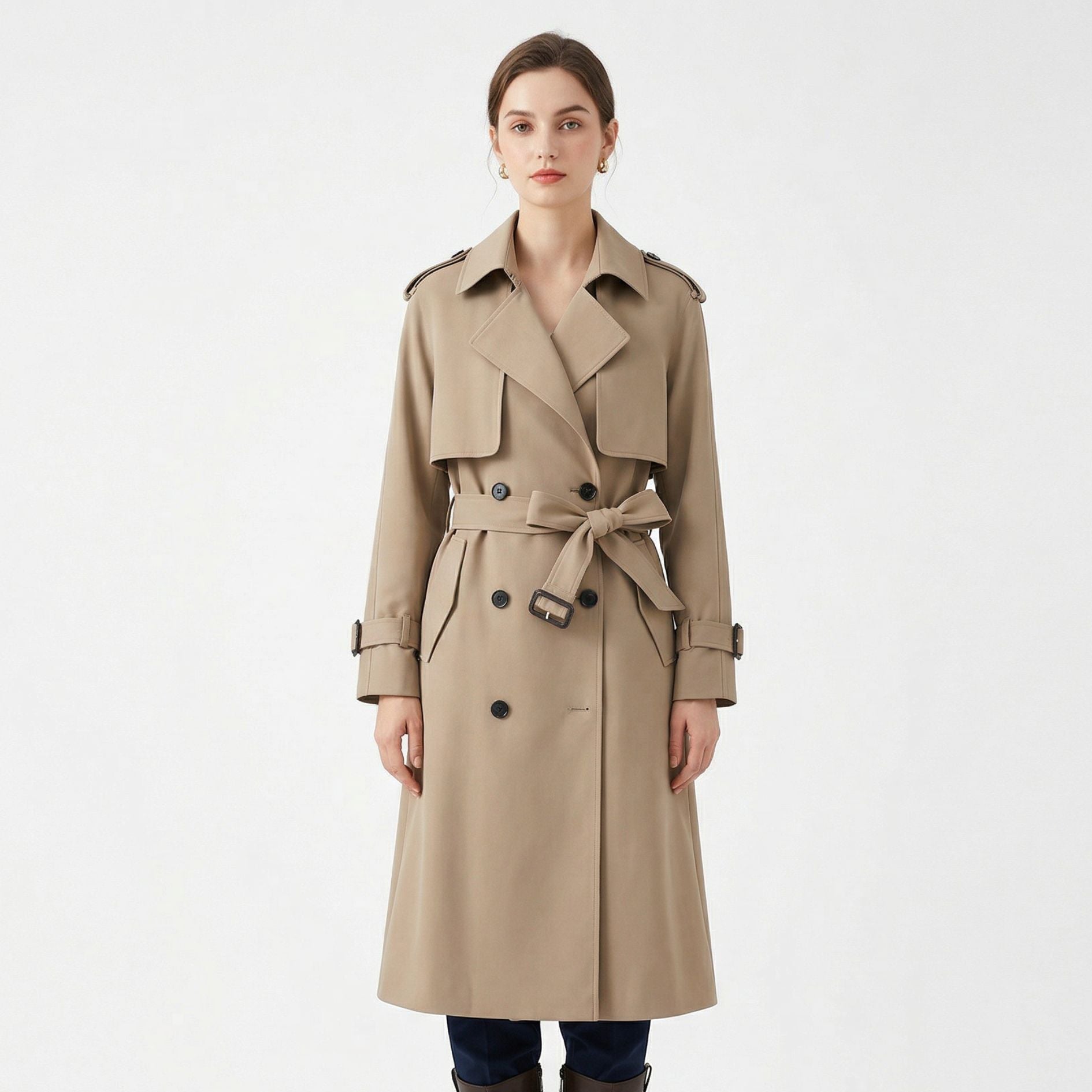 Women's Winter Long Sleeve Trench Coat
