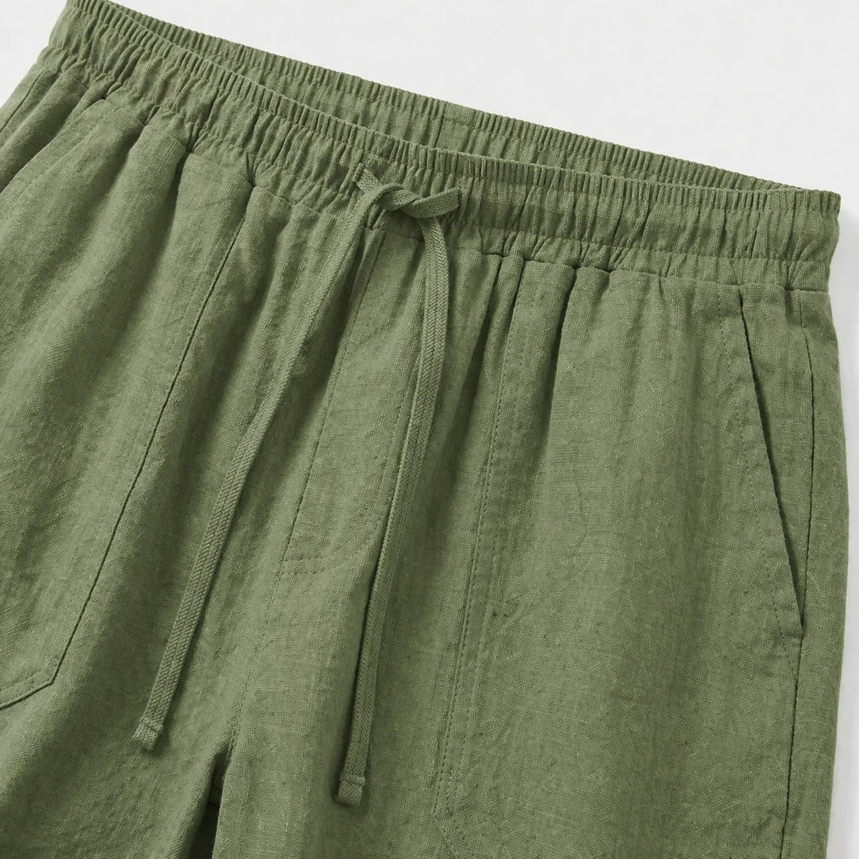 Valenomode - Men’s Pull-On Linen Summer Shorts