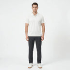 Men's Short Sleeve Zip Polo Shirt
