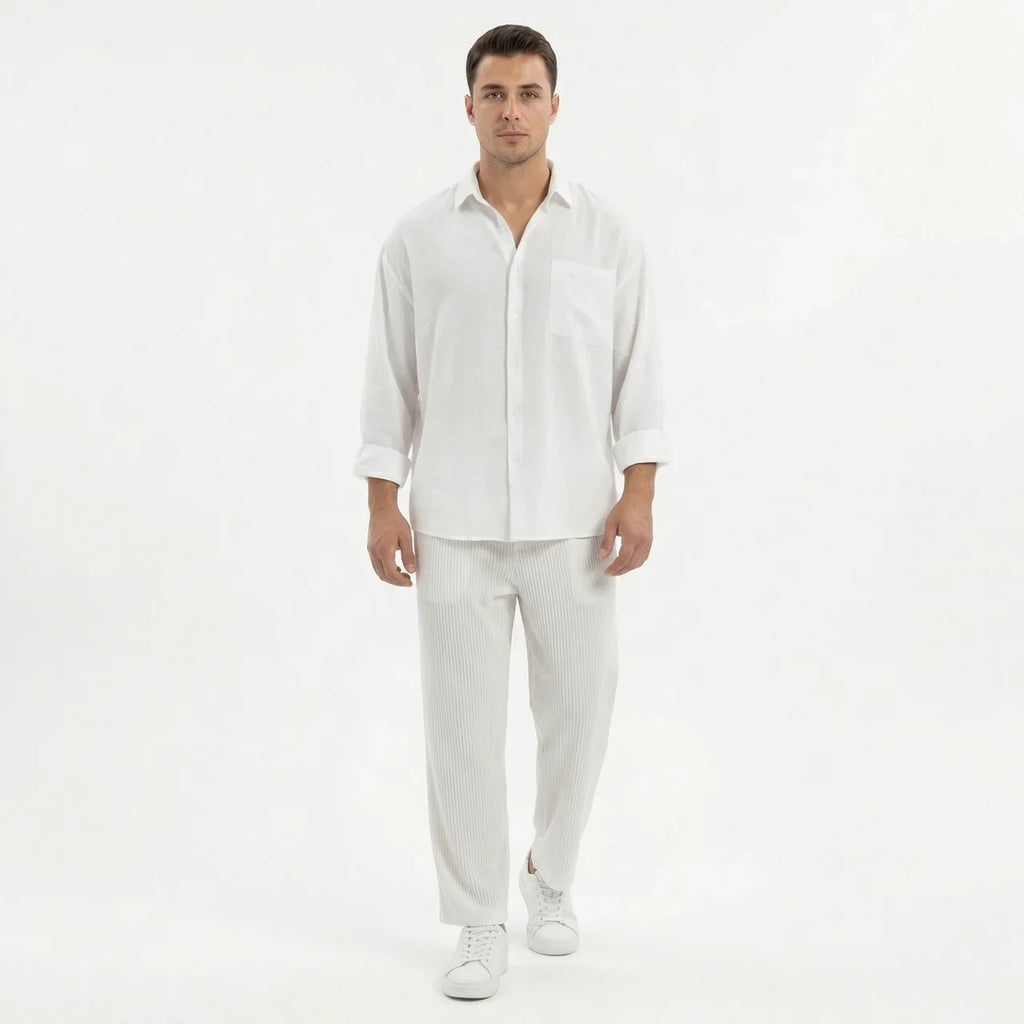Men's Wide Leg Summer Trousers