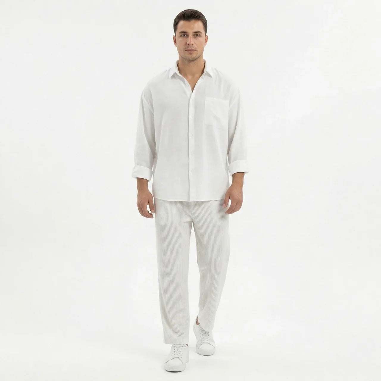 Men's Wide Leg Summer Trousers