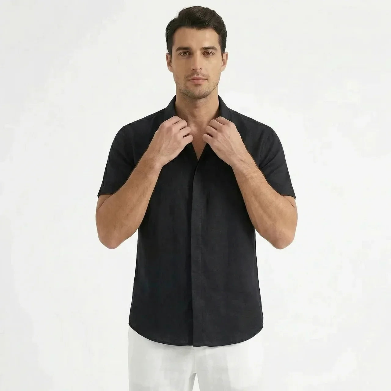 Men’s Casual Linen Short Sleeve Shirt