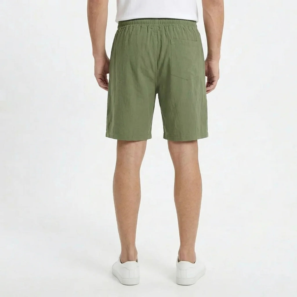 Valenomode - Men’s Pull-On Linen Summer Shorts
