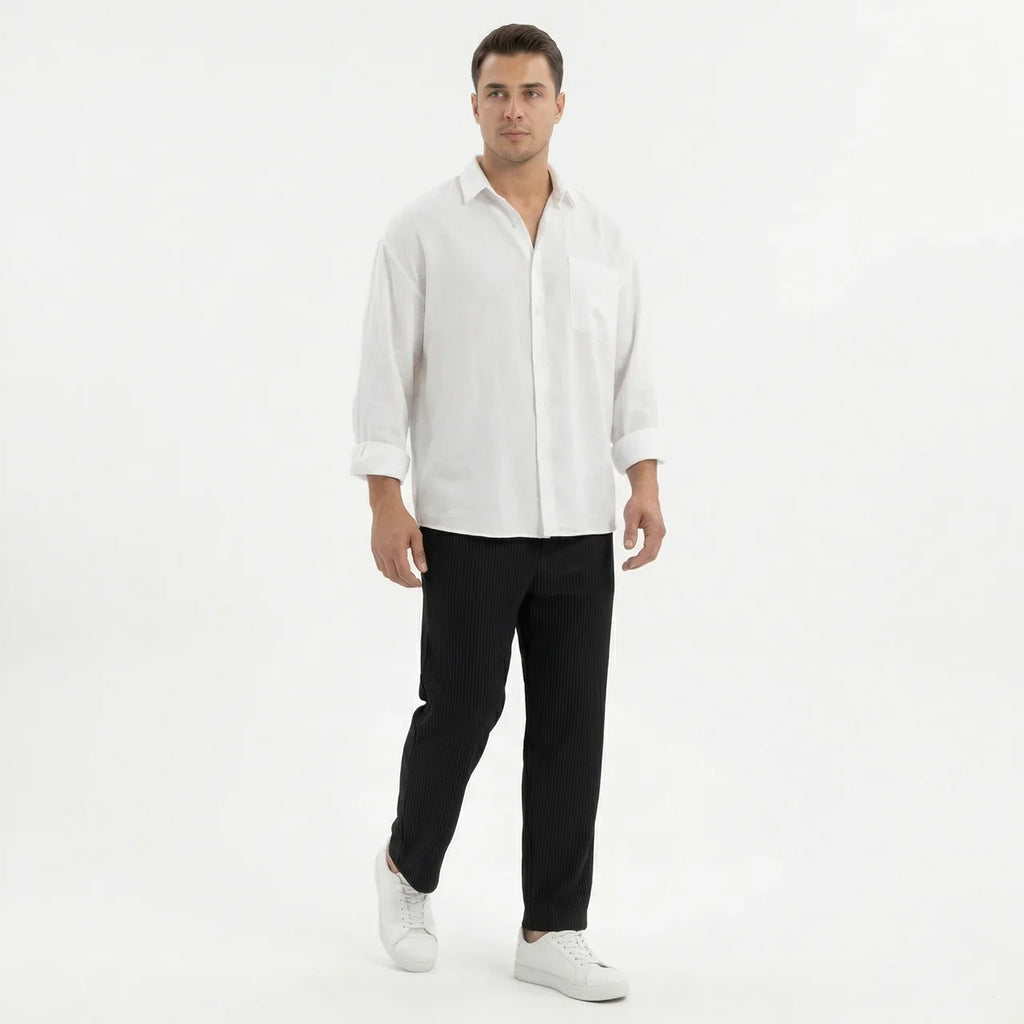 Men's Wide Leg Summer Trousers